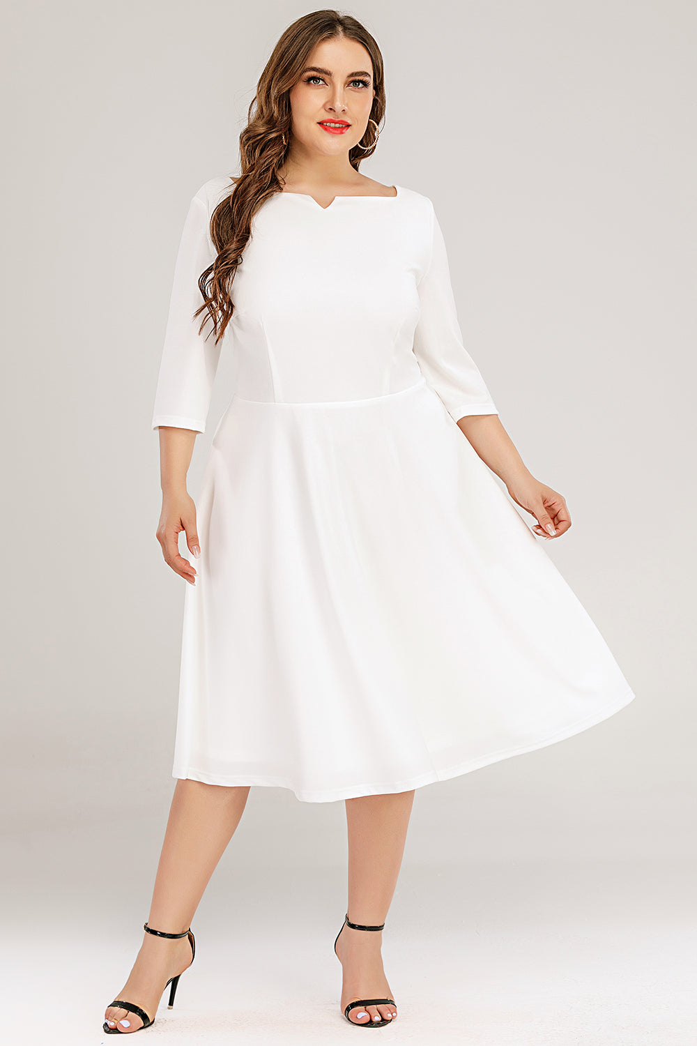 plus white dress